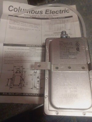 #ad Columbus Electric Air Flow Switch RH35AU Series pressure duct static adjustable $58.80