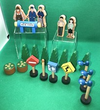 Wooden Railway Train Accessory Lot Trees People Signs BRIO Thomas Compatible