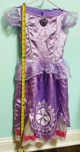 Disney Junior SOPHIA THE FIRST Purple HALLOWEEN Costume Dress Girl 5-6 Nightgown - Picture 3 of 12