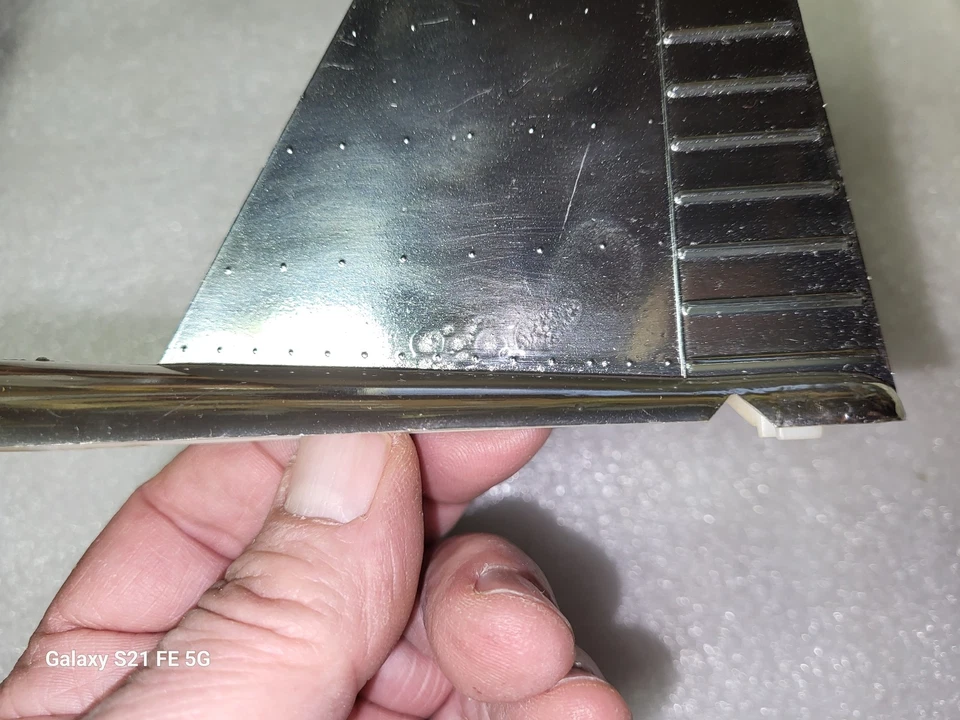 NOS Testors Tether Silver Wind Cosmic Wind Chrome Tail Rudder Lot 6 - Image 3 of 4