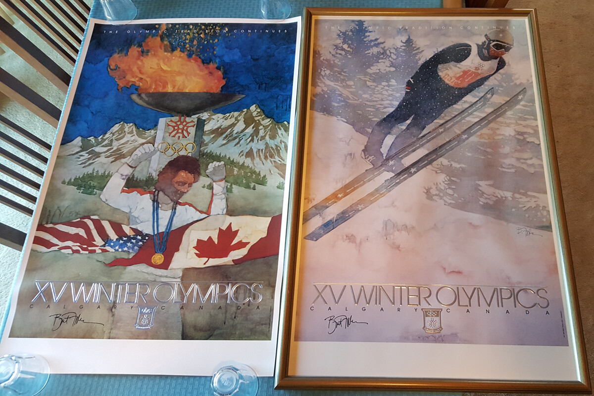ロビー様Bart Forbes　額入り　リトグラフ 88㎝×70㎝ Bart Forbes limited edition artwork 1988 Winter Olympics | eBay