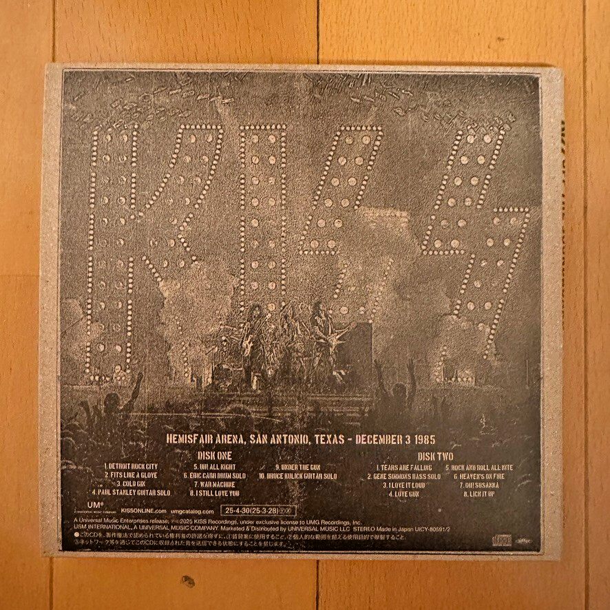 KISS / OFF THE SOUNDBOARD SAN ANTONIO TX.12/3/1985 / SHM-2CD 2025