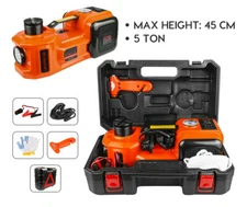 Car Jack Electric 12V 5T 3 in 1 Electric Hydraulic Floor Jack Tire Inflator Pump