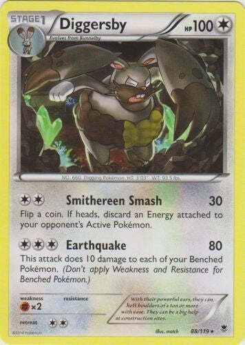 Diggersby 88/119 - Rare Pokemon XY Phantom Forces Card