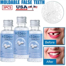 3pcs False Teeth Solid Glue Temporary Tooth Repair Moldable Teeth Gap Filler