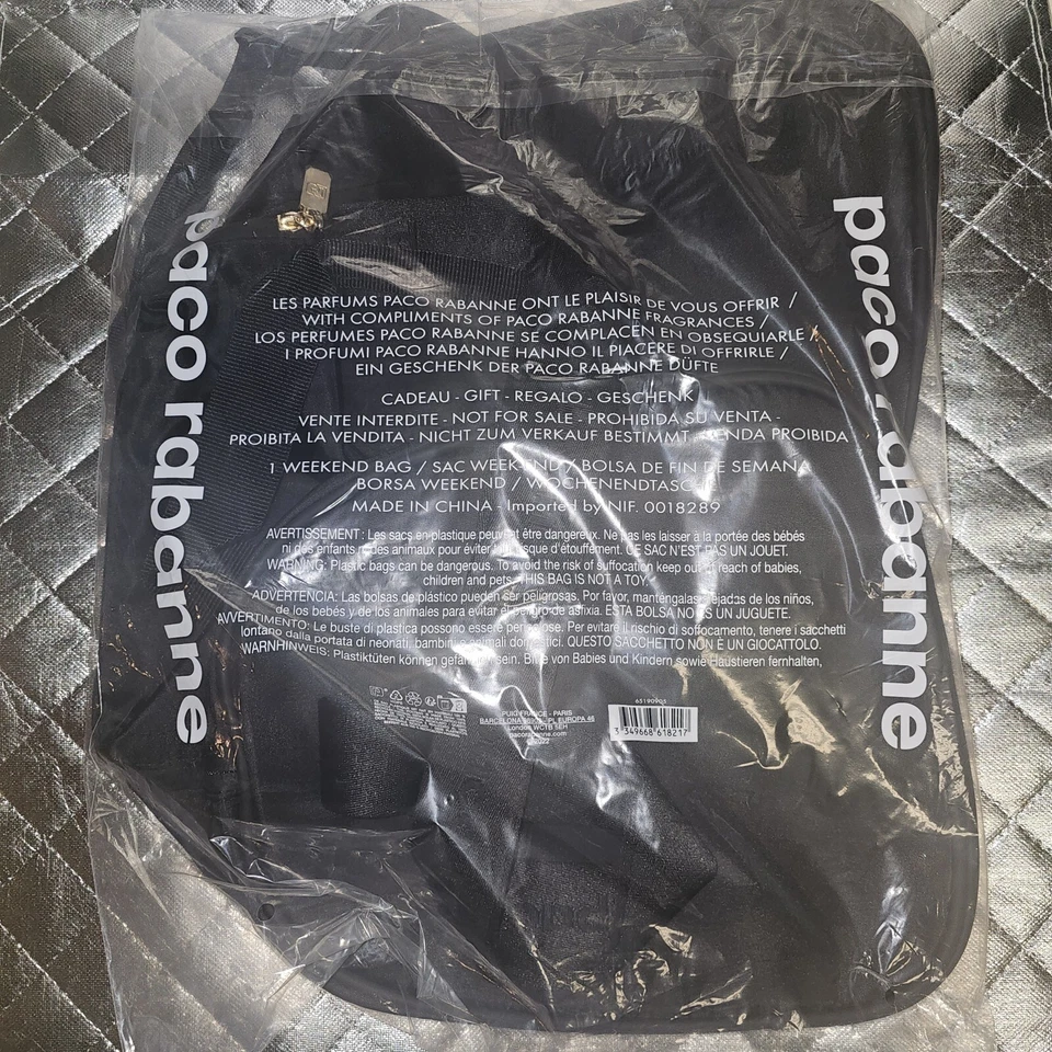 Bolso de Lona Paco Rabanne Unisex 1 Millón Real Base de Cuero Sintético Forro Rojo Foto 2 de 3