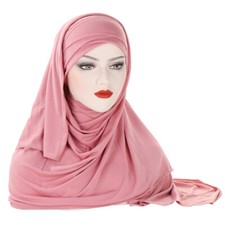 Muslim Women Hijab Turban One Piece Shawl Wrap Scarves Instant Headscarf Stoles