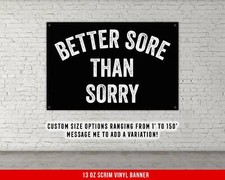 Motivational Fitness Banner - Large Quotes Wall Art for Home Gym