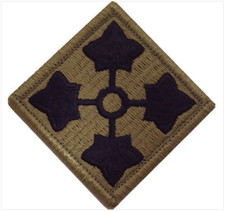 GENUINE U.S. ARMY PATCH: 4TH INFANTRY DIVISION - EMBROIDERED ON OCP