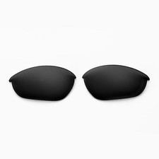 Walleva Black Polarized Replacement Lenses For Oakley Half Jacket Sunglasses