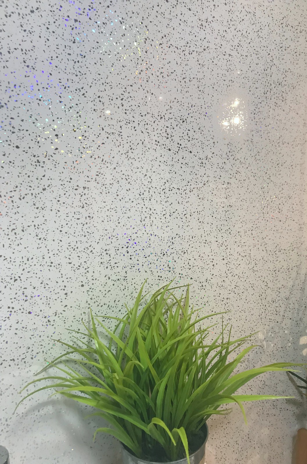 10 Platinum White Sparkle Bathroom PVC Cladding Plastic Shower Wall ...