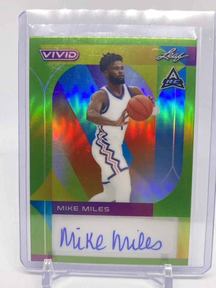 Mike Miles 2023 Leaf VividGreen  Autograph Auto #2/15 - TCU HORNED FROGS (396) - Image 2 of 4