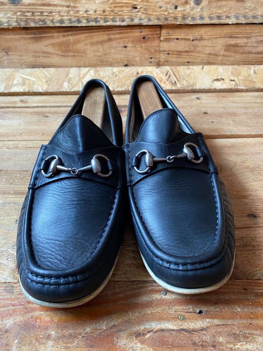 Gucci horsebit black leather loafers sz 8.5 US 9.5 | eBay display picture 1