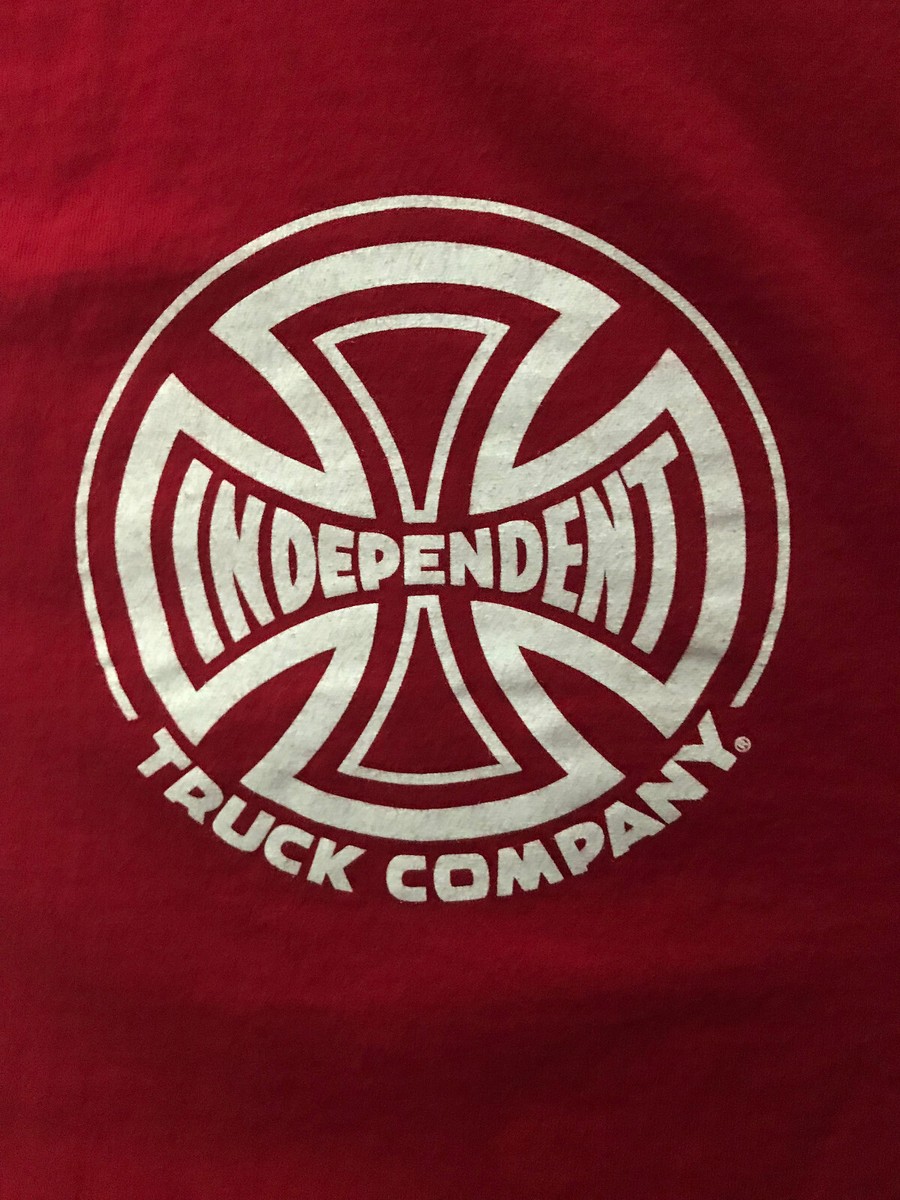 Vintage Style Independent Truck Company Skateboard shirt Red T Shirt Size  M-L - Main Image