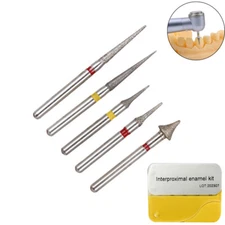 Dental Interproximal Enamel Reduction IPR Grinding Polishing Diamond Bur Kit