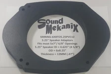 Universal 5x7 or 6x8 to 5.25” PVC Speaker Adaptor 12mm Made In USA