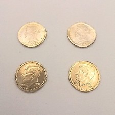 LOT OF 4 USA Historical Reproductions Mini Coins - Liberty Head 1891 & JFK❗️NO GOLD❗️