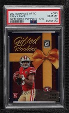 2021 Donruss Optic Gifted Rookies Purple Stars Prizm 16/25 Trey Lance RC 1b9