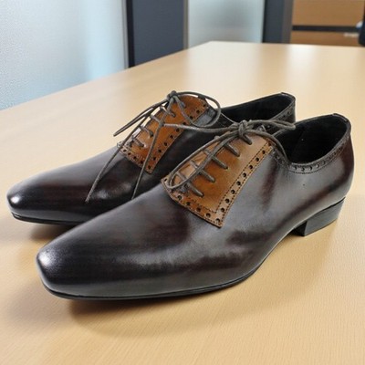 Ivan Troy Ryan Double Brown Dress Shoes for Adult / Made in Italy