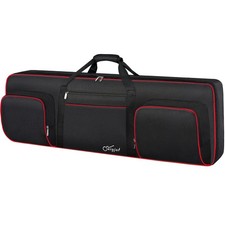 Keyboard Case Soft Padded with Handle Adjustable Straps 3 Pockets 48.4"x18"x6.1"