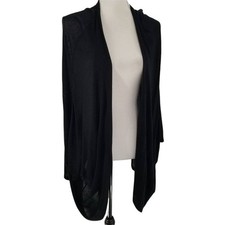 NEW Apt. 9 Women's Black Open Front Poncho Shawl Shrug OSFM