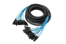 16-CHANNEL 30' FAN to FAN XLR EXTENSION SNAKE PRO AUDIO STAGE MIC MIXER CABLES