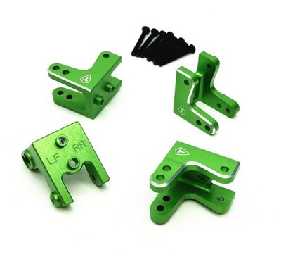 Treal X002V2USDP Aluminum 7075 Shock Mount Set (4) (Green) for Losi LMT Monst...