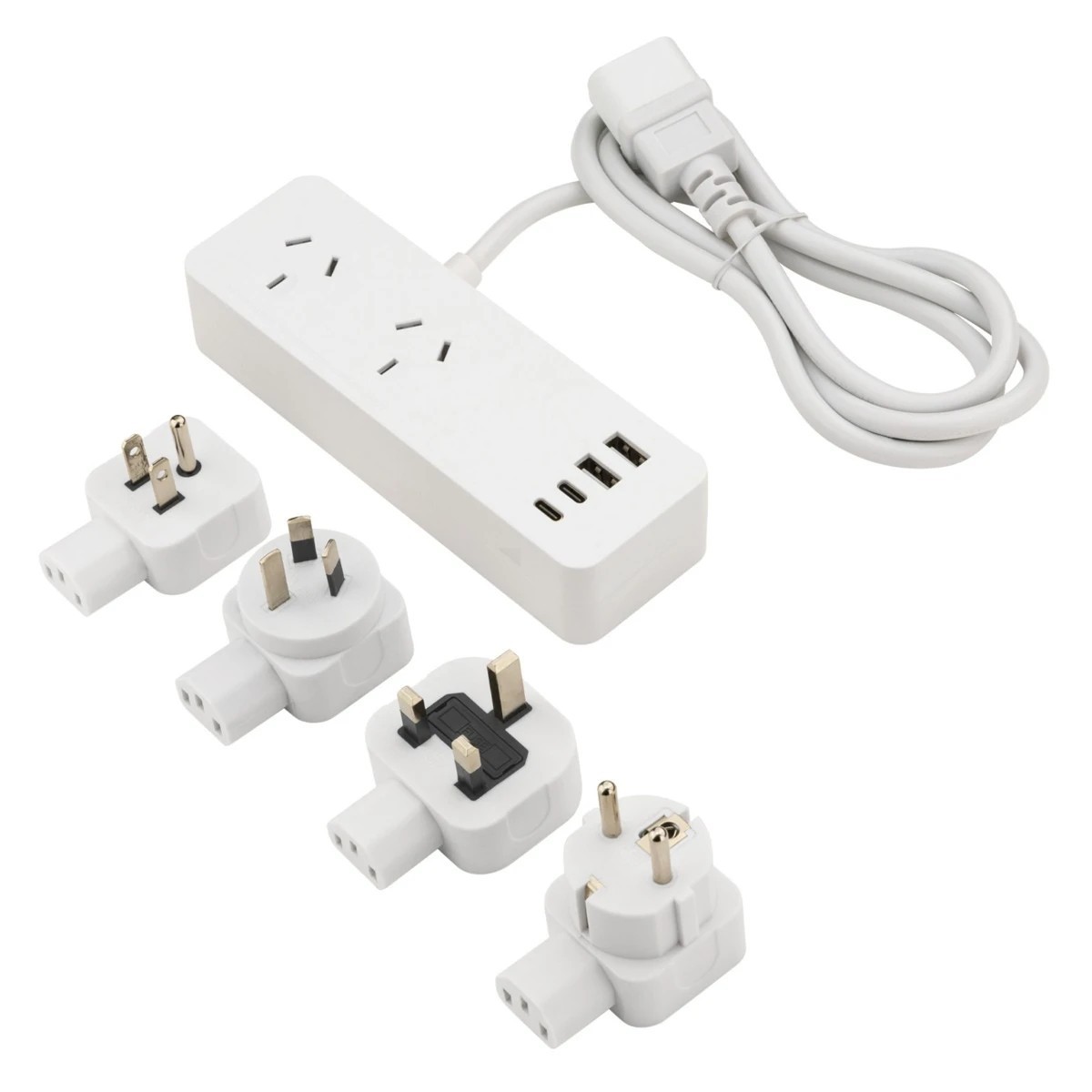 Universal Travel Adaptor Kit 1 Metre US / JAPAN / EU / UK / HK USB A USB C — image 3