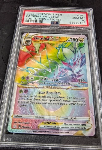 Giratina VSTAR (Secret) 201/196 Lost Origin Holo PSA 10