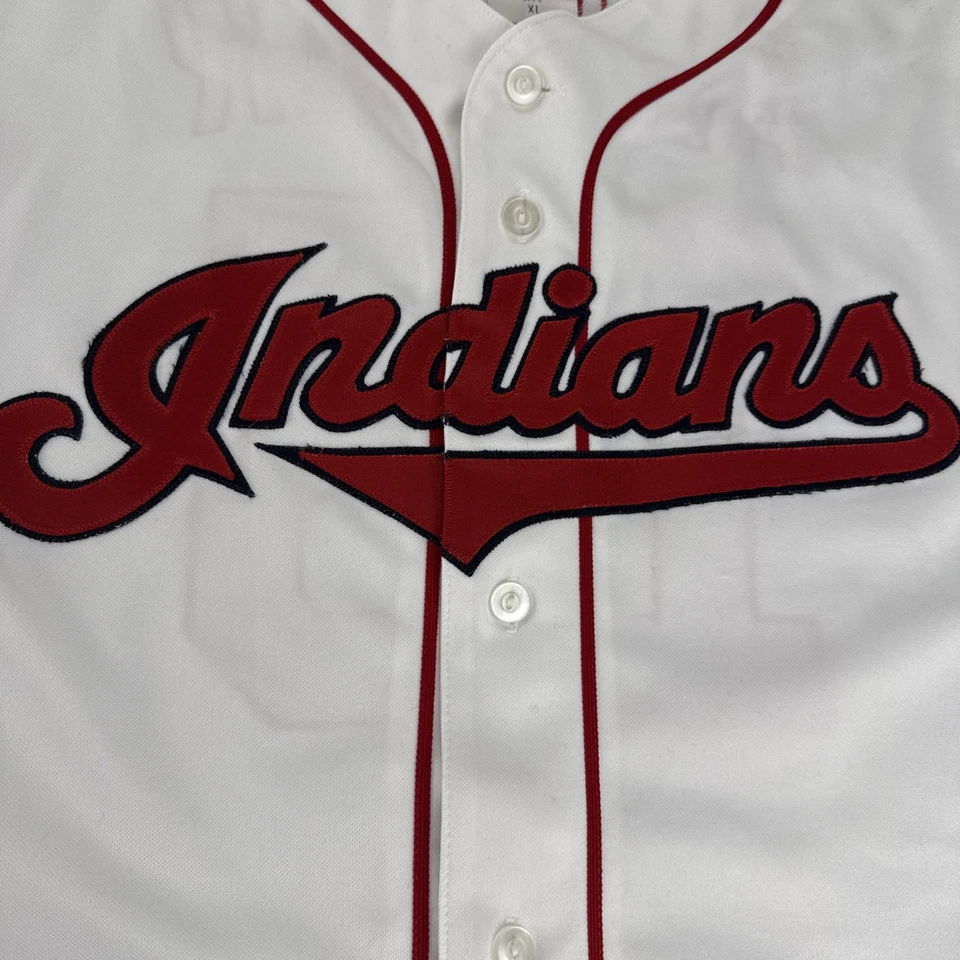 Camiseta deportiva de colección Roberto Alomar #12 Cleveland Indians Majestic MLB XL cosida réplica EE. UU. Foto 3 de 4