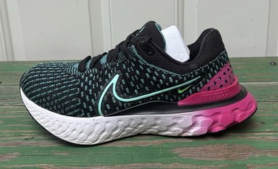 Nike React Infinity 3 Running Shoes Black Teal Pink DD3024-003 Womens Sz 7