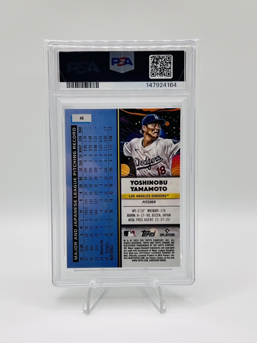 2025 Topps Cosmic Chrome - Yoshinobu Yamamato - Blue Moon - #48