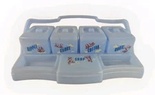 1950's VTG Clarolyte Plastic Nursery Tray Organizer Blue Baby Vanity With Handle