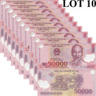 Viet Nam Vietnam 50000 Dong 2019 P 121 Polymer UNC 1/10 Bundle LOT 10 pcs