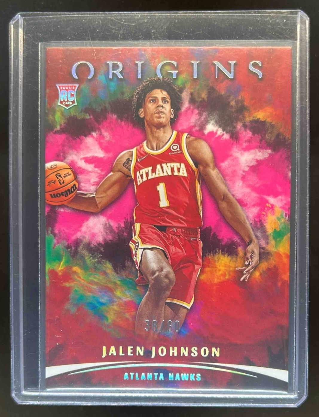 2021-22 Origins Jalen Johnson RC Pink Rookie #38/60 Hawks