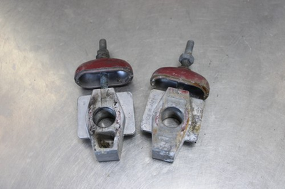 #ad 06 08 KAWASAKI NINJA 650 EX650 SWINGARM CHAIN TENSIONER ADJUSTMENT BRACKETS $29.94