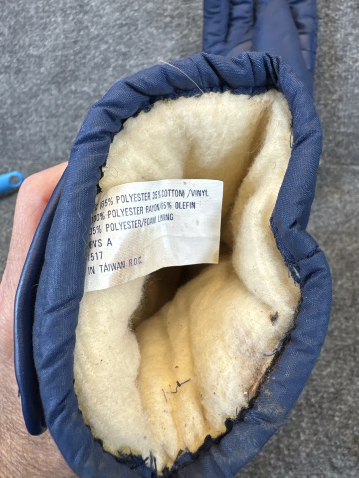 Guantes de invierno Thinsulate vintage talla mediana para hombre puño ajustable (azul/rojo) Foto 3 de 4