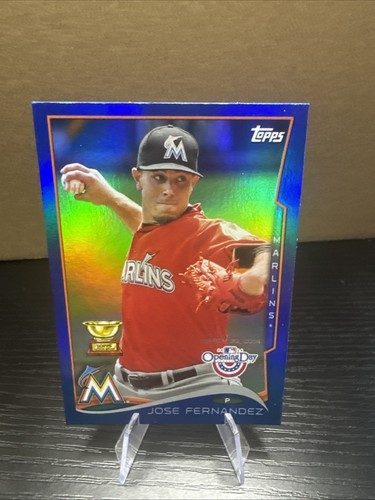 2014 Topps Opening Day Baseball BLUE FOIL Jose Fernandez #72 ROOKIE CUP Marlins