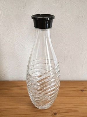 SodaStream Glasflasche 0,6 L mit schwarzem Deckel   bis zu 9 Stück verfügbar