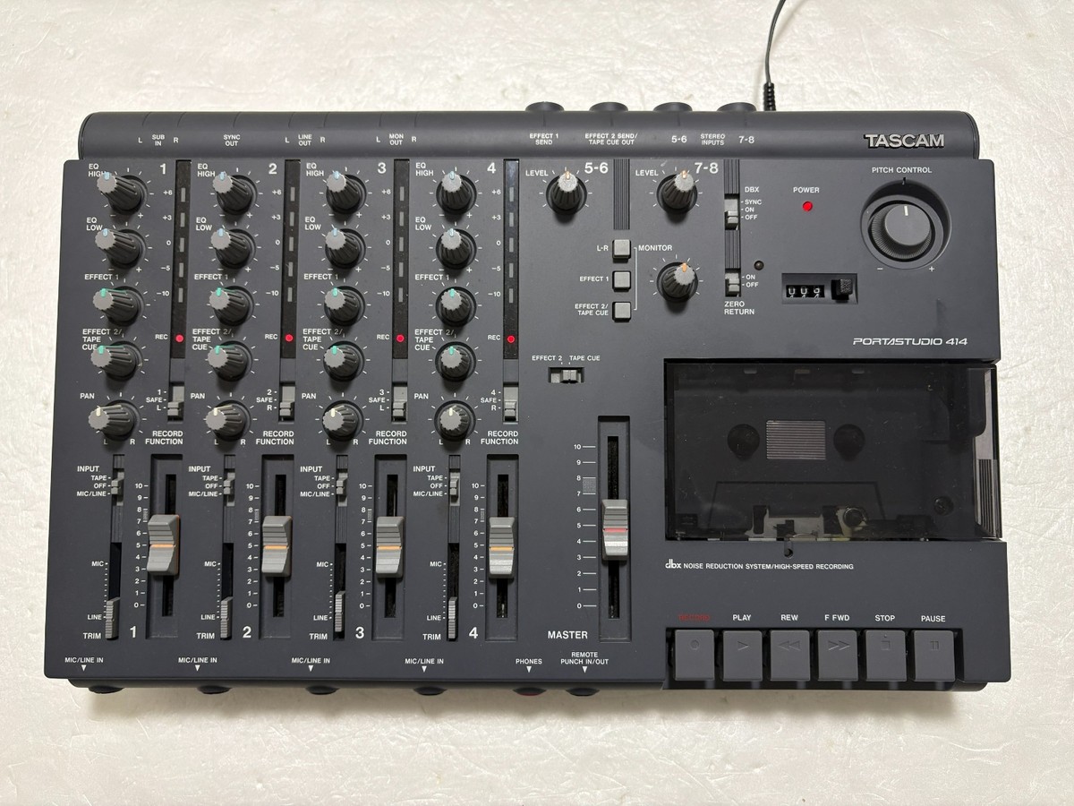 Tascam Portastudio 414 Multitrack Cassette Recorder with Adapter