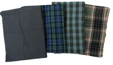 Flannel Material 4 Patterns - all 60" wide x appx 24" length - 10 lbs ~ 10 yards