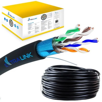 EXTRALINK 100m CAT5e Netzwerkkabel Outdoor LAN Kabel Installationskabel
