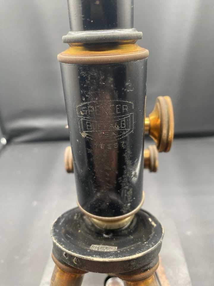 Vintage  Spencer Buffalo USA microscope sn 77557 Great Display Piece! A6 - Image 2 of 4