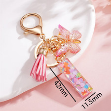 1Pc A-Z Letters Pendant Keychain Tassels Key Chains Hanging Pendant Women DIY Je
