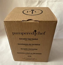 Pampered Chef Ceramic Egg Cooker #1529 – New In the Box - Microwave Cake/Muffins