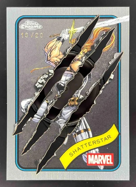 2025 Topps Chrome Marvel Clawed Chrome Refractor #49 Shatterstar /20