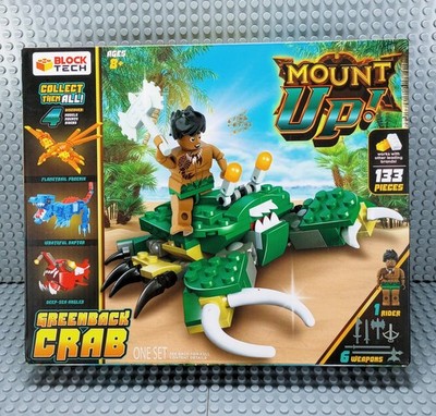 NEW - Block Tech - Mount Up - Greenback Crab - Ninja Rider - Battle Collection