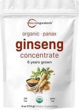 Micro Ingredients Maximum Strength Organic Korean Ginseng Root 200:1 Powder, 4