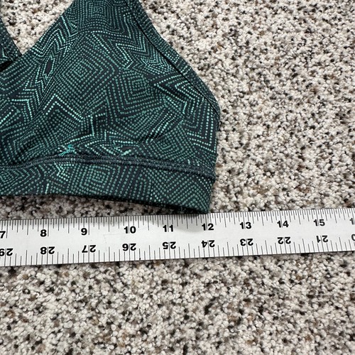 Patagonia Womens Sports Bra Cross Beta Green Size Small Geometric - Picture 6 of 7