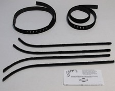 Window Sweeps Weatherstrip For 1964-1970 Chevrolet Van Black Front Left Right